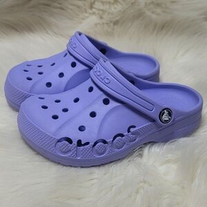 Crocs Baya Clog Lavender Purple Slip On Buoyant Water Shoe Juniors Sz J1 Big Kid